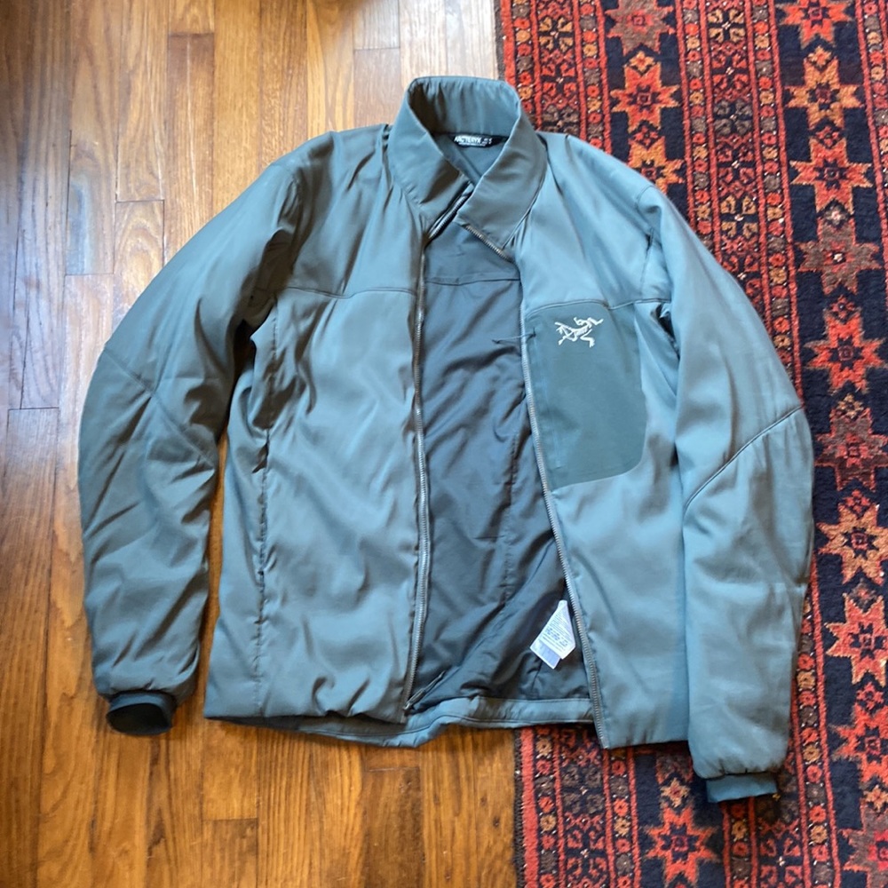 Arc’Teryx soft shell jacket. Slate blue. Medium
